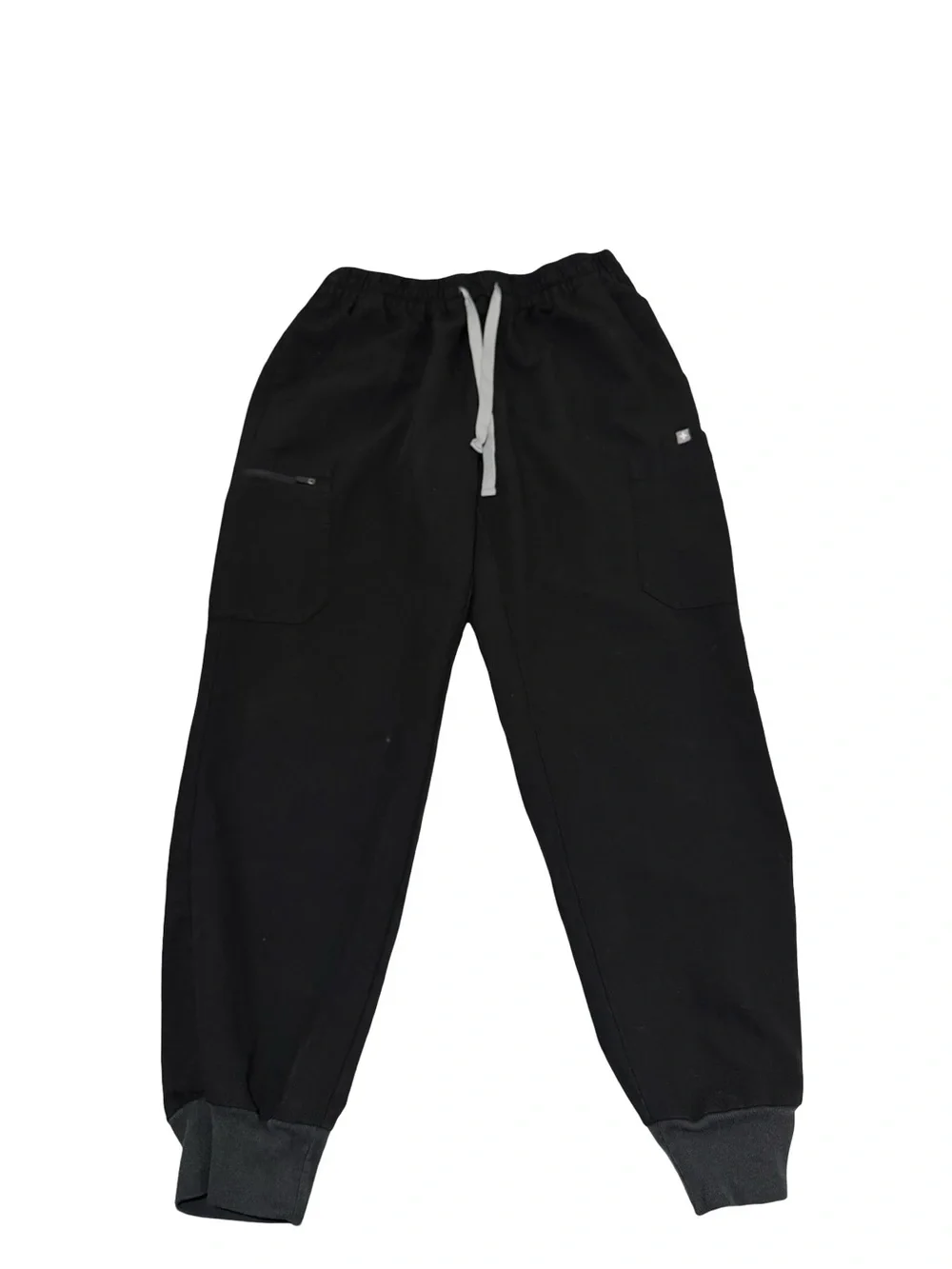 FIGS Womens M Zamora Black Jogger Scrub Pants W20SW2028 Cargo Zip Hospital - Picture 2 of 7